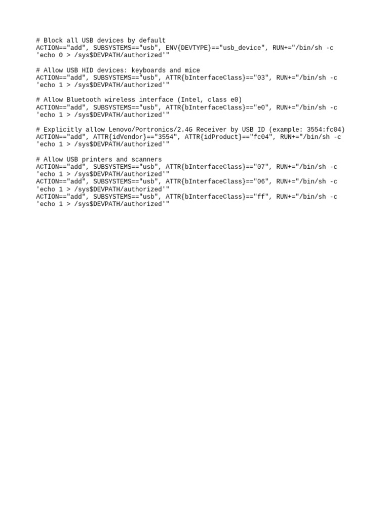 USB Device Access Control Guide | PDF