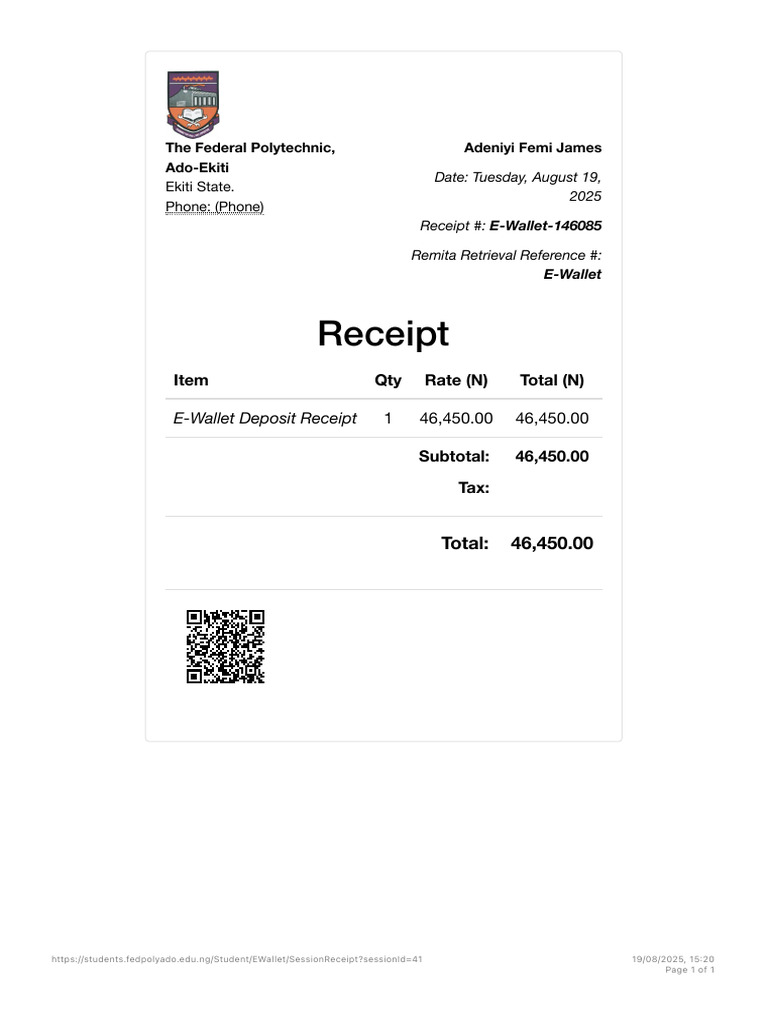 E-Wallet Deposit Receipt - Aug 2025 | PDF