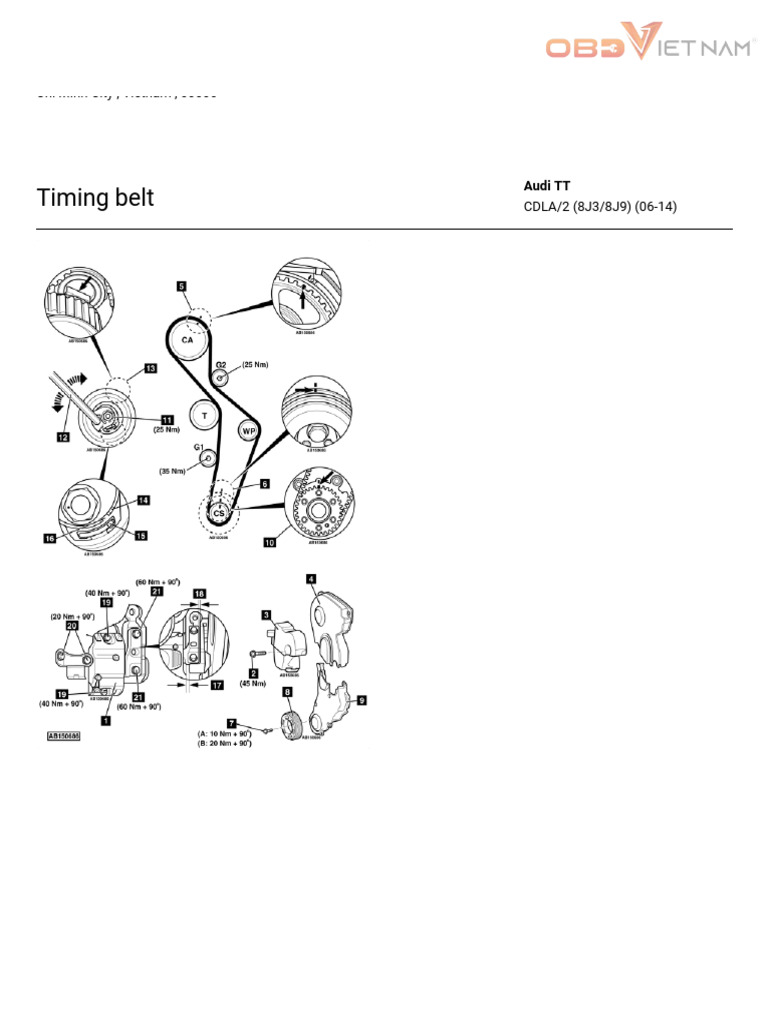Audi TT Timing Belt Replacement Guide | PDF | Belt (Mechanical) | Engines