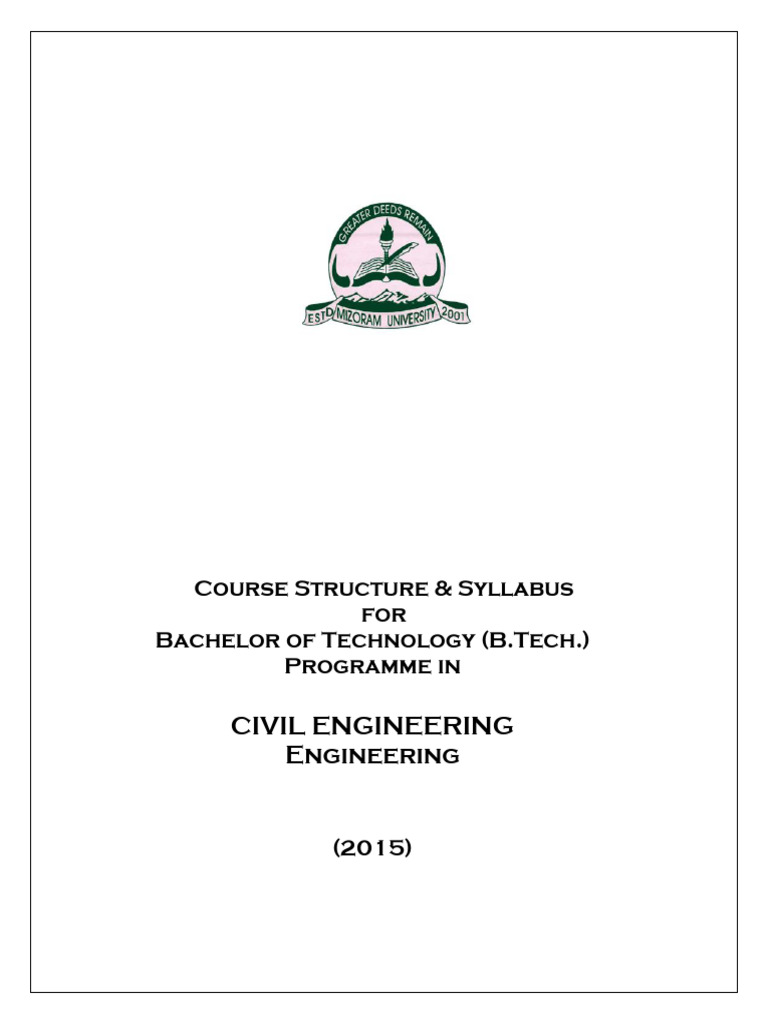 B.Tech Civil Engineering Syllabus 2015 | PDF | Bipolar Junction ...