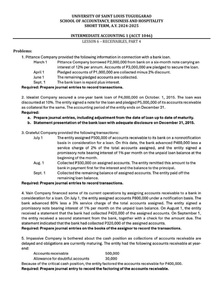 Receivable, Part 4 | PDF