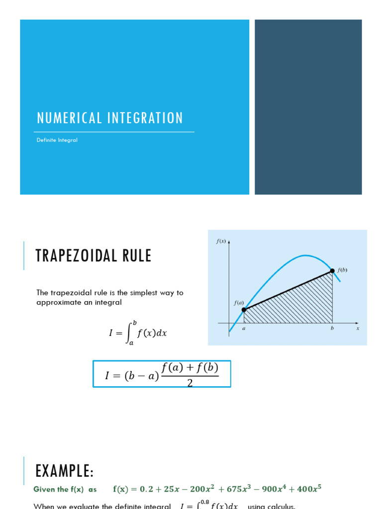 11.0 Numerical Integration | PDF | Integral | Mathematical Analysis