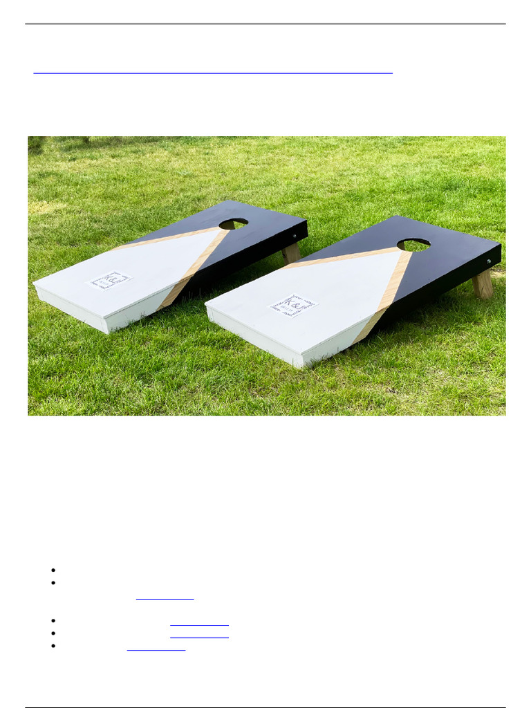 Free Cornhole Board Plans PDF | PDF