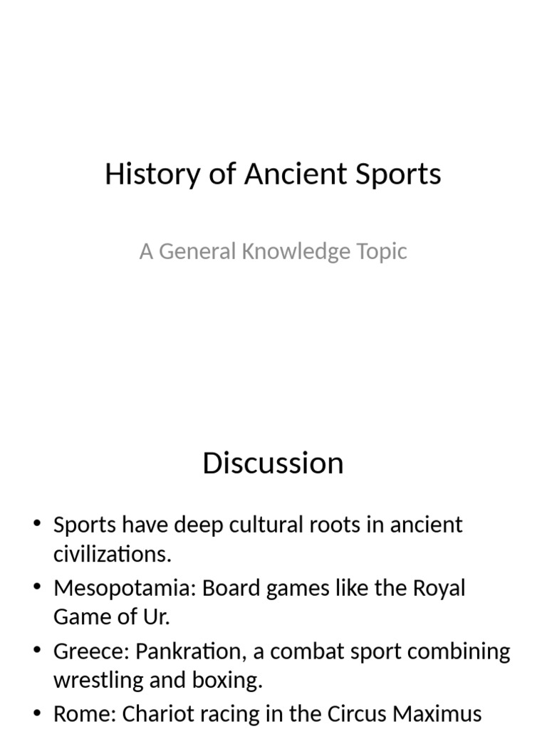 Ancient Sports: Mesopotamia to Maya | PDF