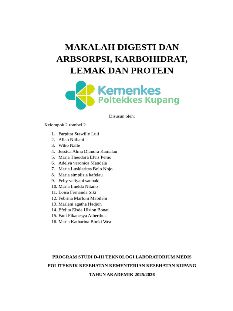 Proses Digesti dan Absorpsi Nutrisi | PDF