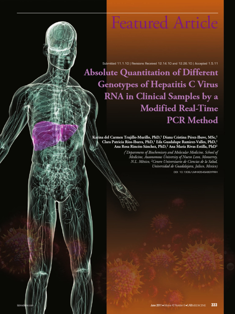 Absolute Quantitation of Different Genotypes of Hepatitis C Virus RNA ...