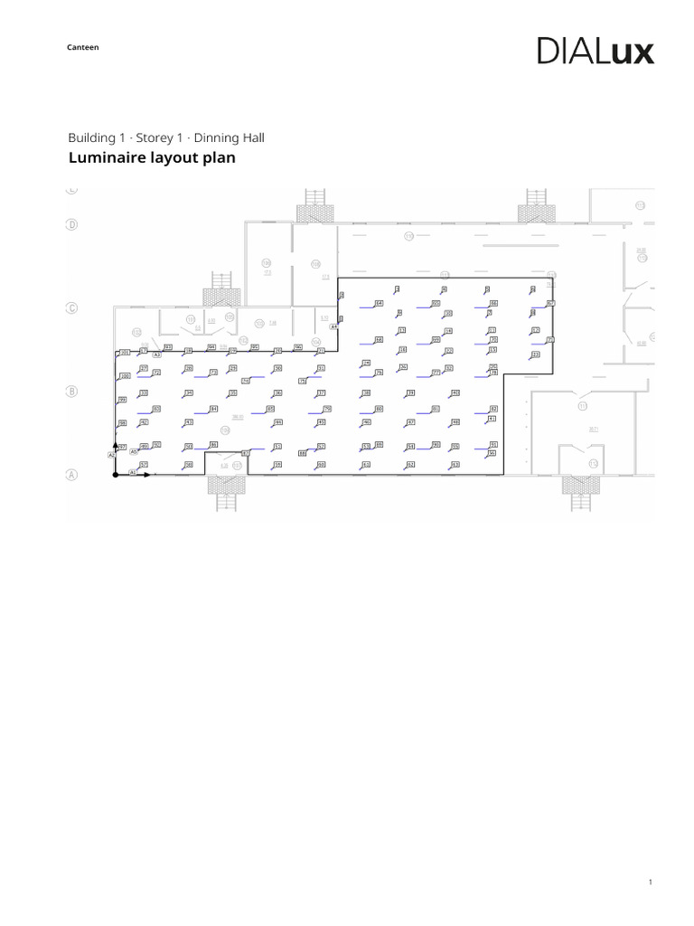 Canteen Luminaire Layout Plan | PDF