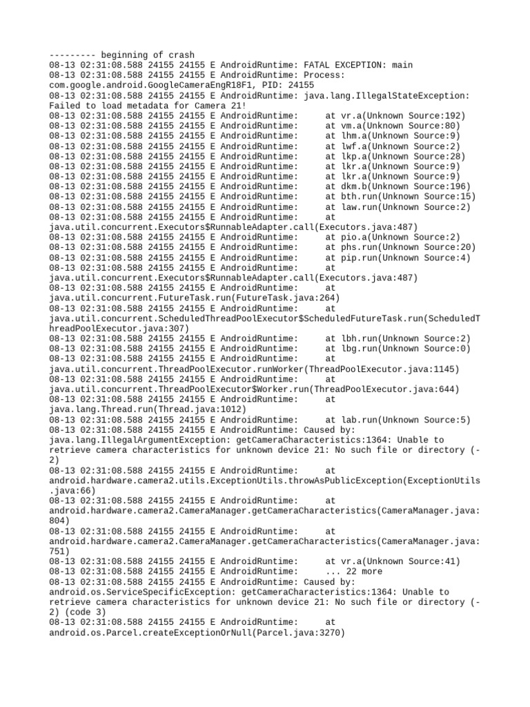 Camera 21 Metadata Load Error | PDF | Java (Programming Language ...