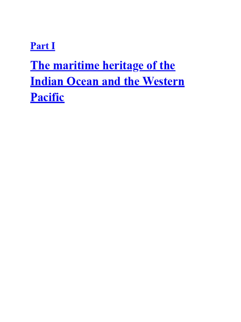 Indian Ocean Maritime Heritage Overview | PDF | British Empire | Indian ...