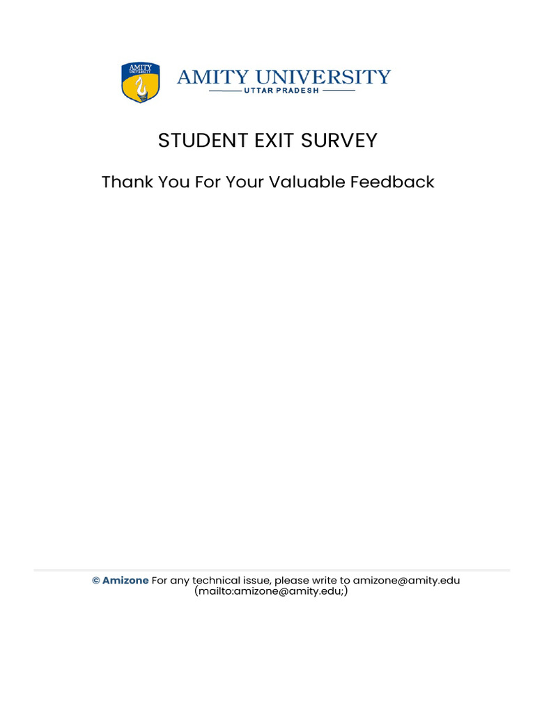 Exit Survey | PDF