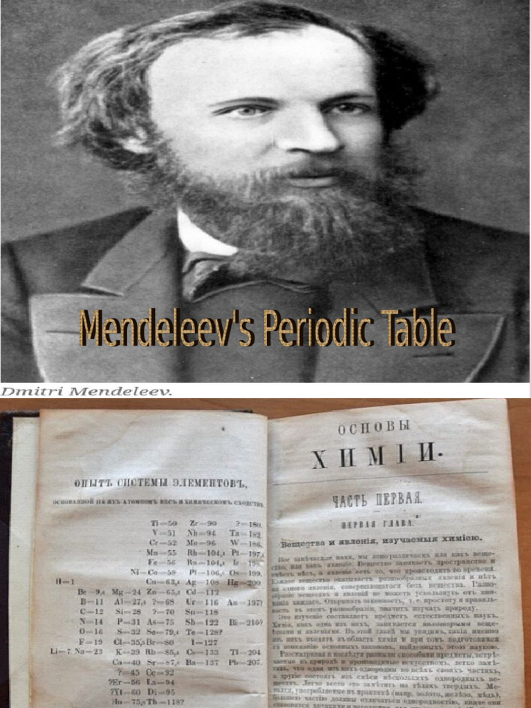 mendeleev's ppt | PDF | Periodic Table | Chemistry