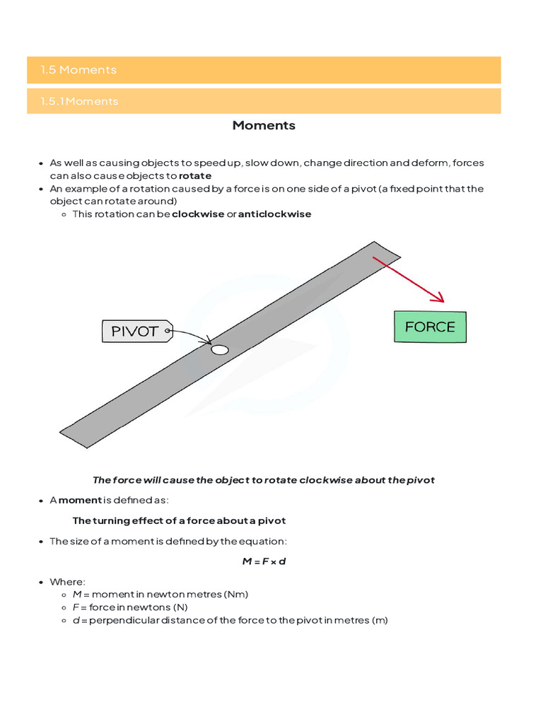 Understanding Moments and Equilibrium | PDF | Center Of Mass | Force