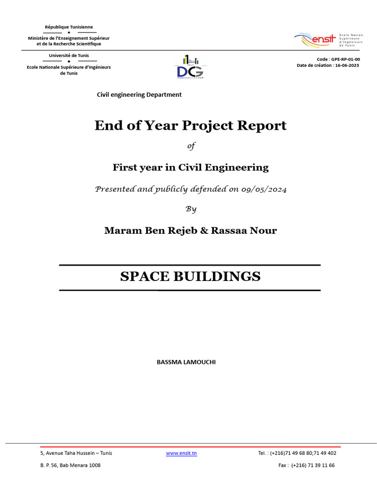 End of Year Civil Engineering Project | PDF | Mars | Earth