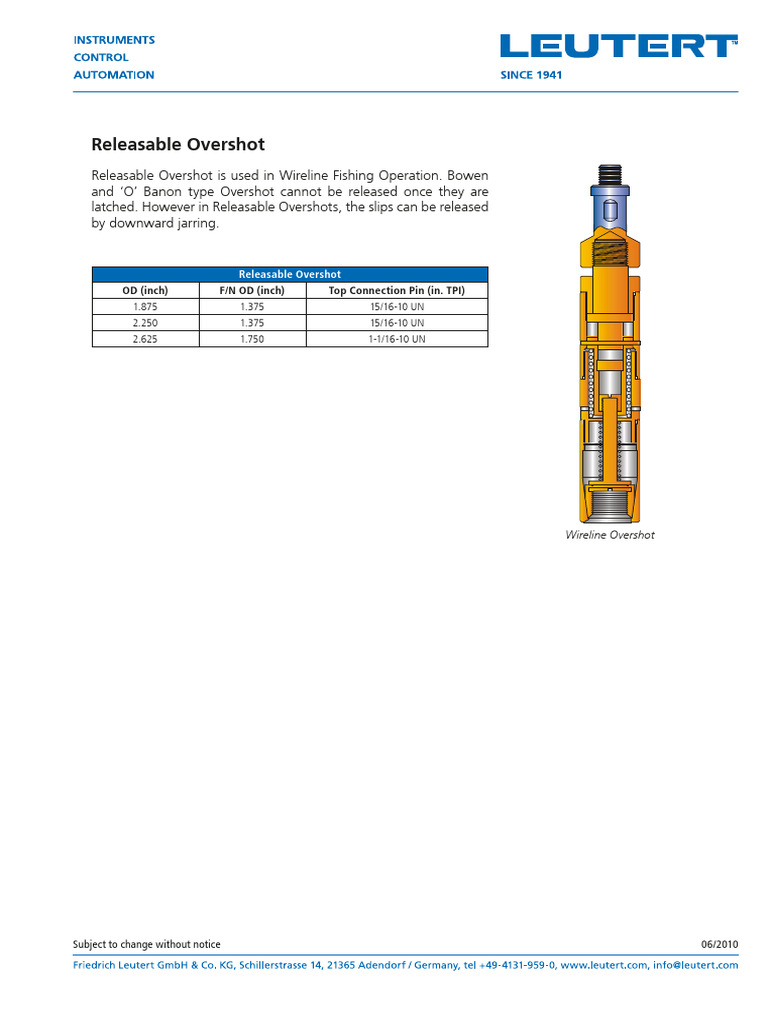 Releasable Overshot | PDF