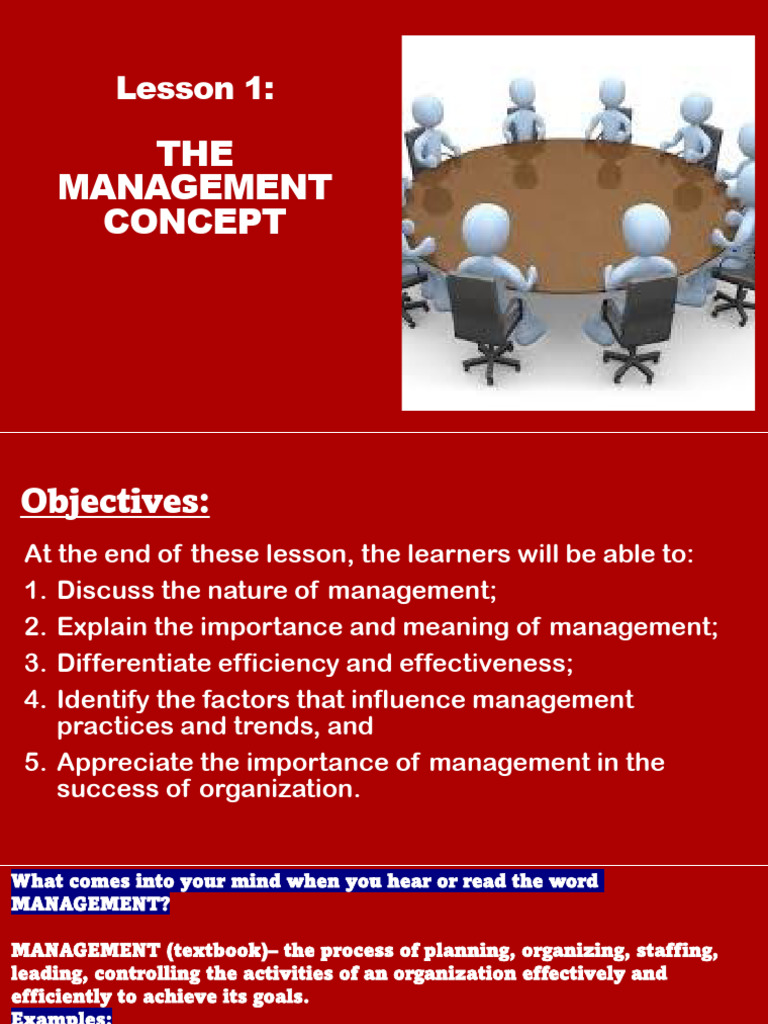 Understanding Management Concepts and Functions | PDF | Goal | Efficiency