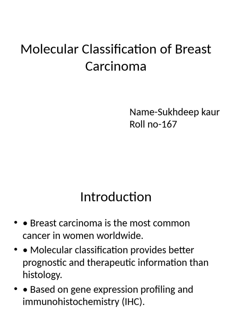 Molecular Classification of Breast Cancer | PDF | Endocrine System ...