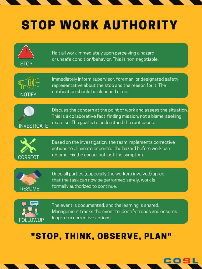 Stop Work Authority Poster | PDF