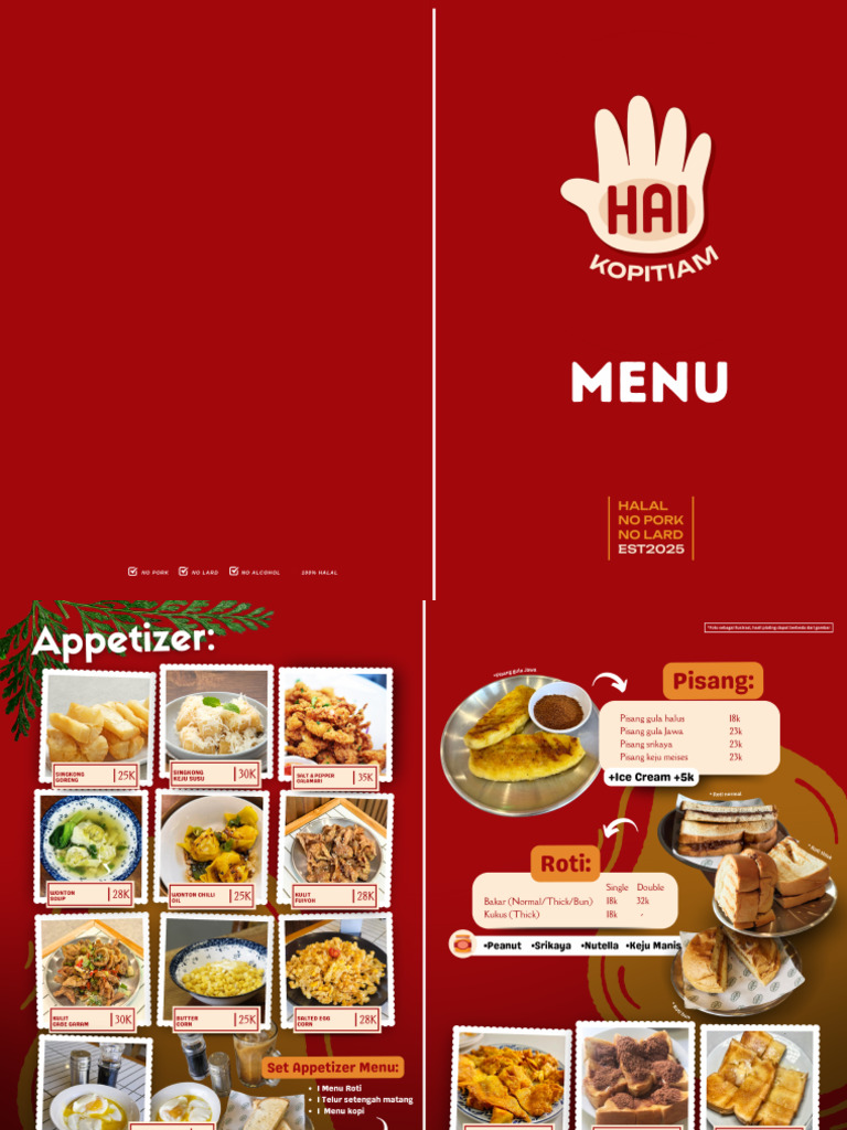 Hai Kopitiam Menu Rev - 20250714 - 095757 - 0000 | PDF