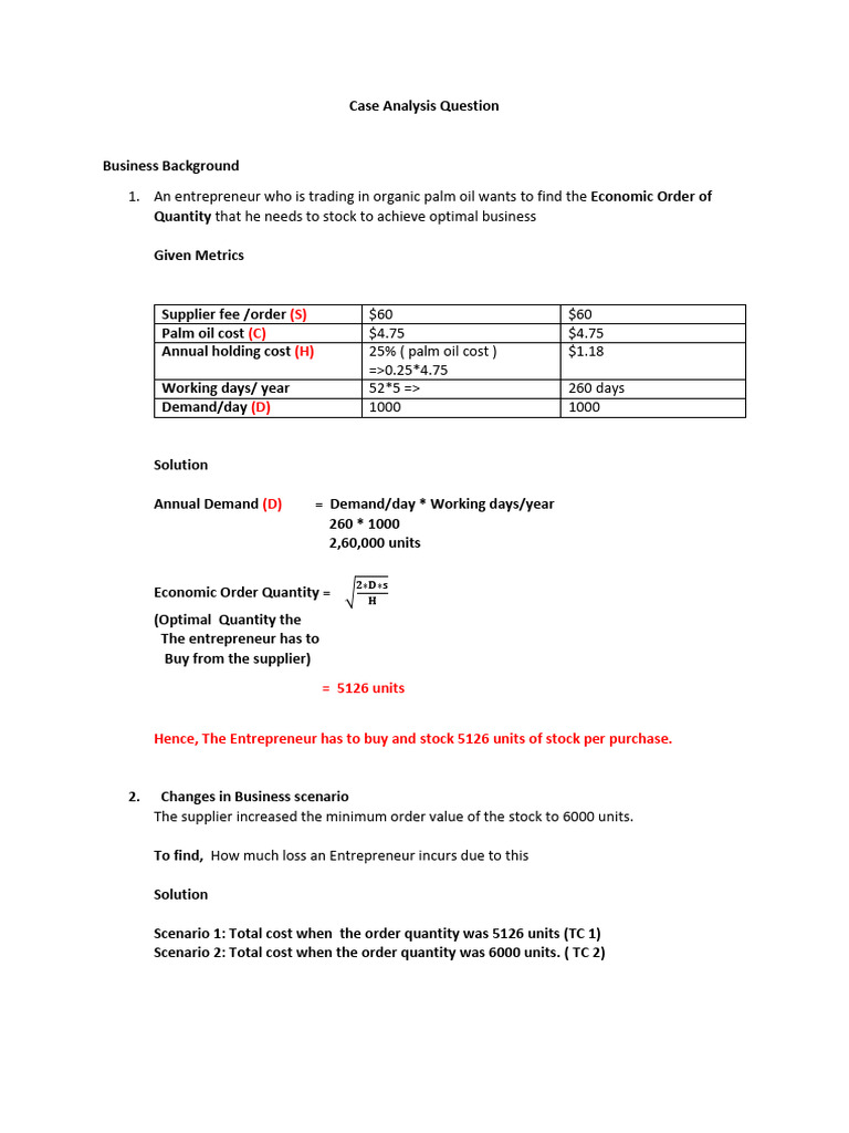 OM - Assignment - Study Group 6 - Q1 | PDF