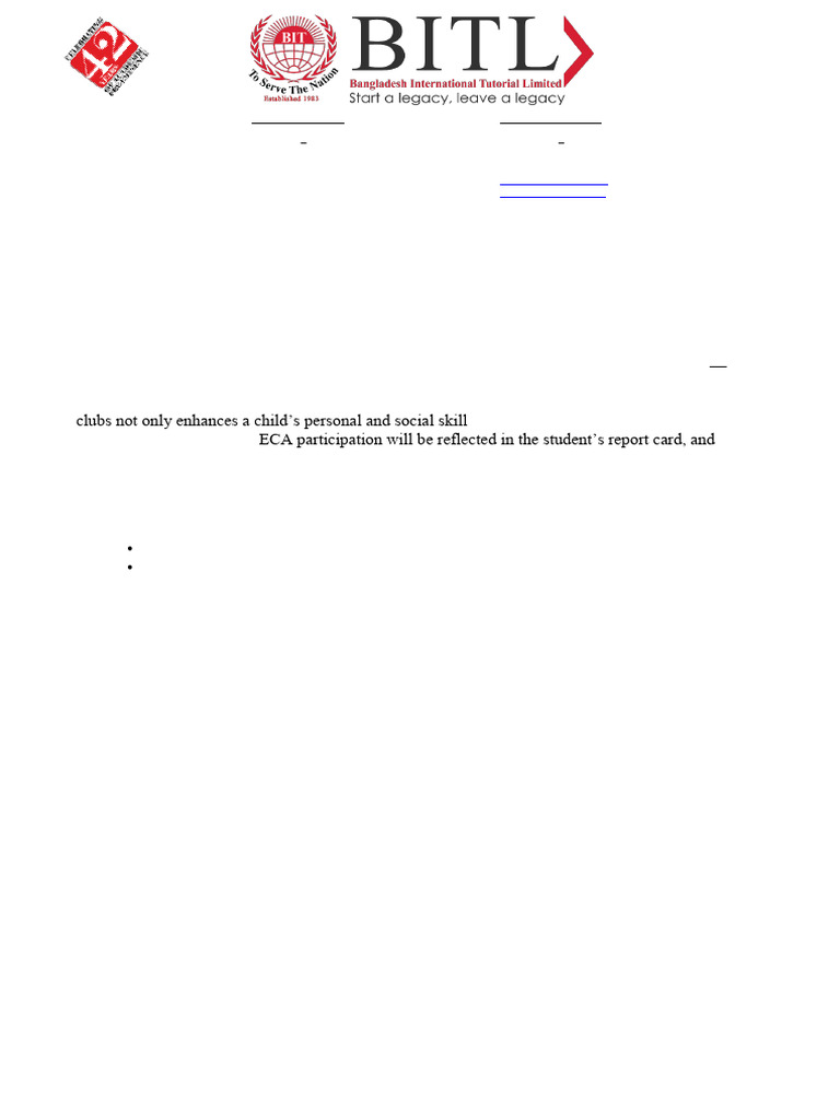 BITL After-School Programs 2025-2026 | PDF