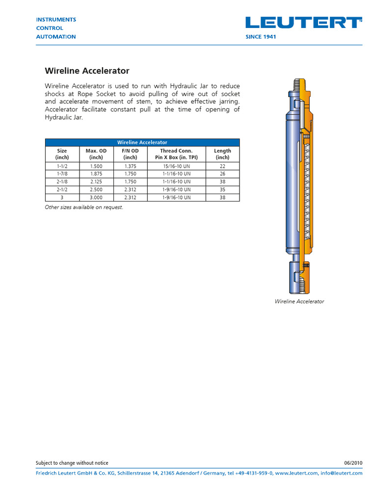 Wireline Accelerator Specifications Guide | PDF