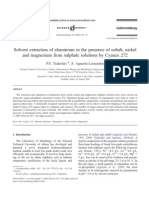 Solvent Extraction of Aluminium from Sulphate Solutions Using Cyanex 272