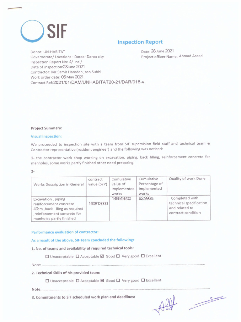 Inspection Report #40025 | PDF