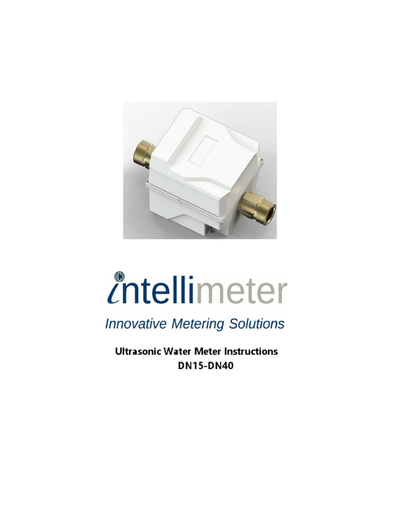 Ultrasonic Water Meter Instructions | PDF | Flow Measurement | Prices
