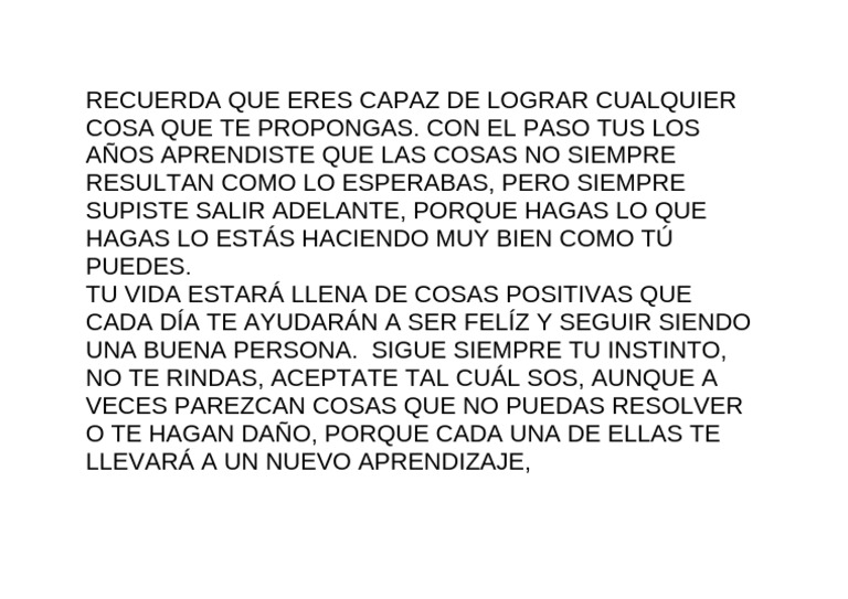 Recuerda Que Eres Capaz de Lograr Cualquier Cosa Que Te Propongas | PDF