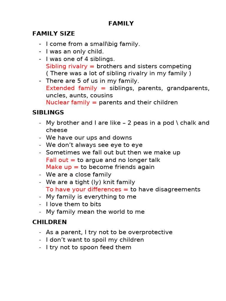 Sibling Dynamics in Family Relationships | PDF