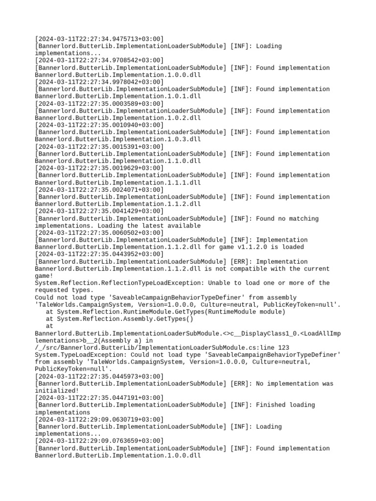 ButterLib Implementation Loading Errors | PDF | Systems Architecture ...