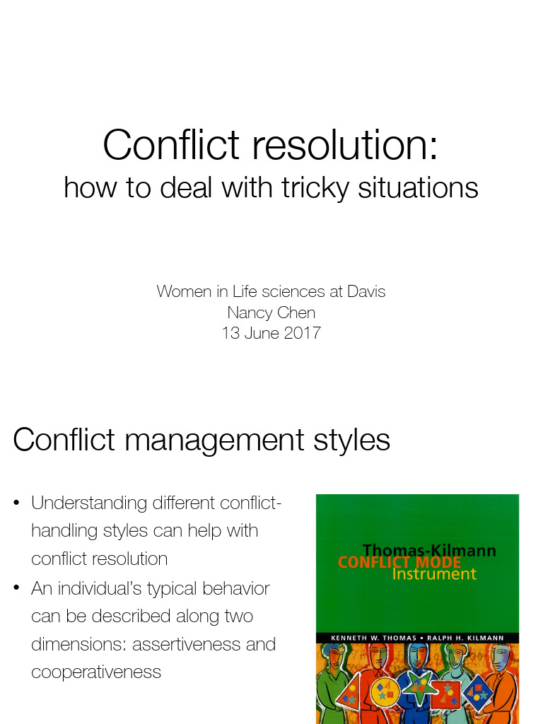 Effective Conflict Resolution Strategies | PDF | Conflict Resolution ...