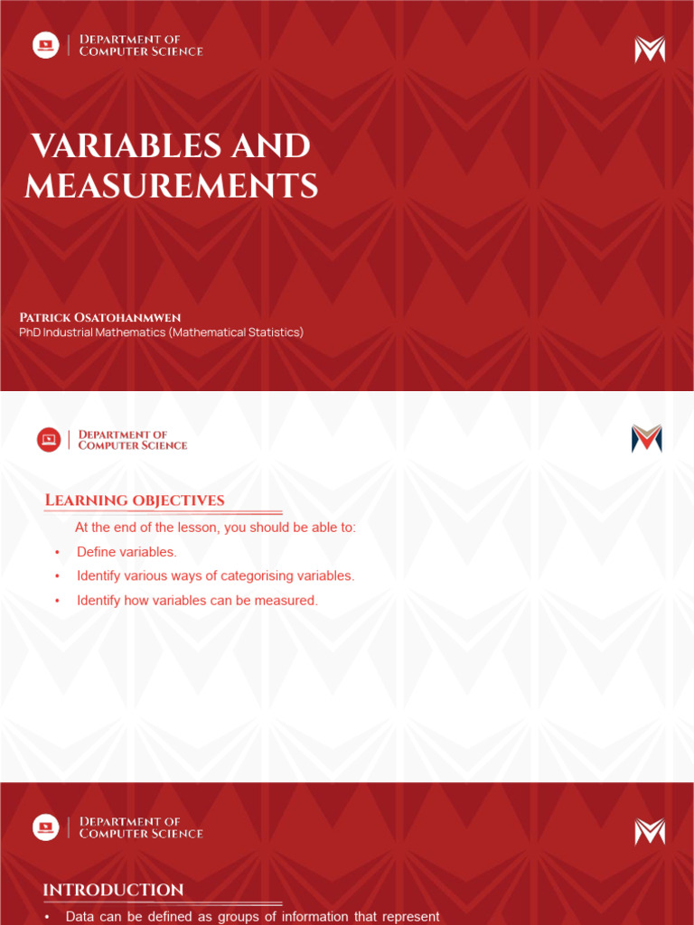Understanding Variables and Measurements | PDF | Quantitative Research ...