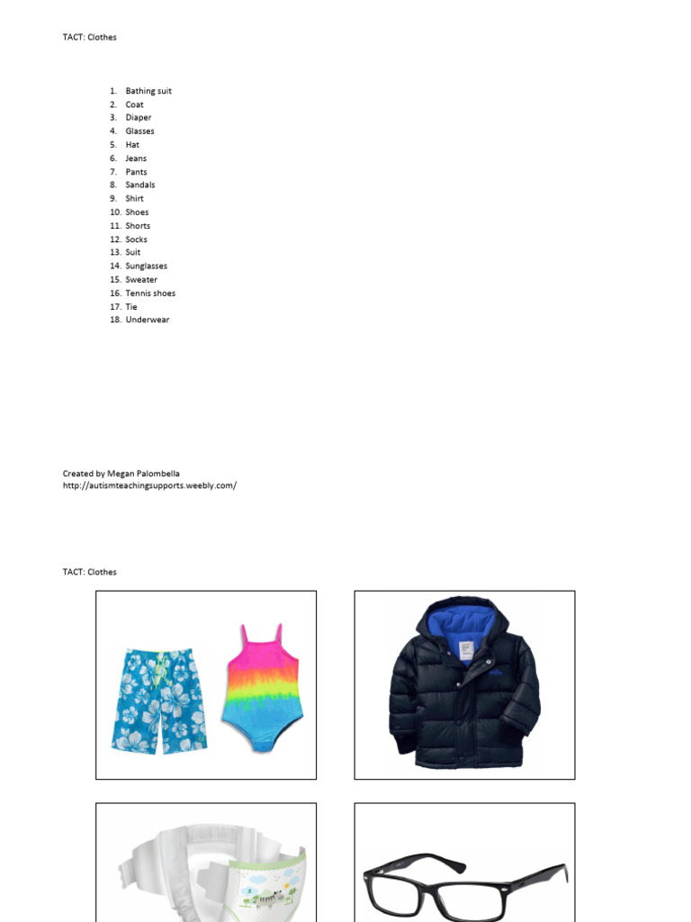 Tact Clothes Photos | PDF