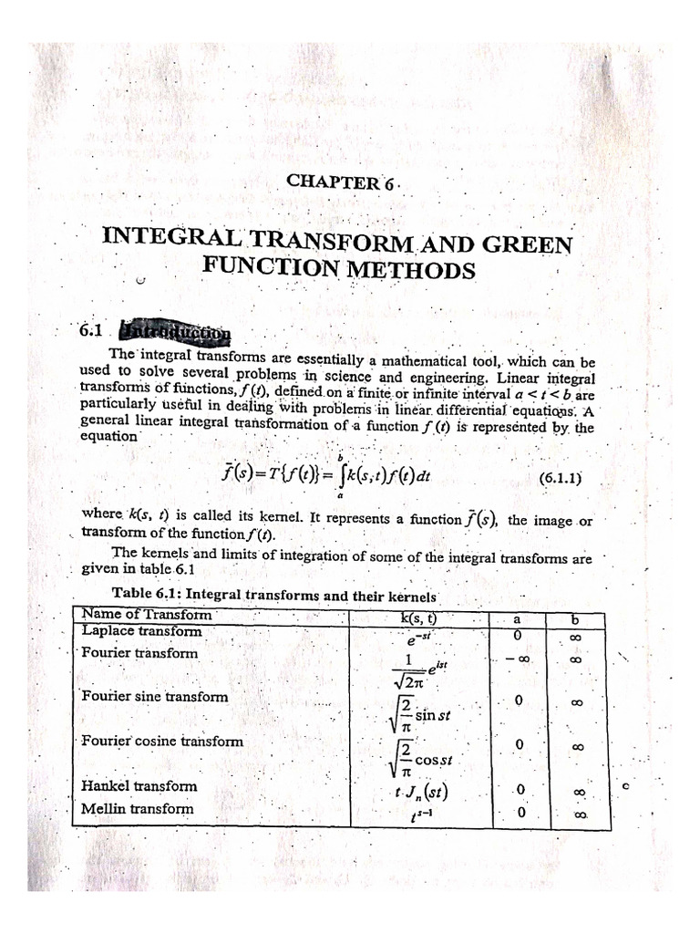 Integral Transform Methods in PDEs | PDF | Laplace Transform | Partial ...