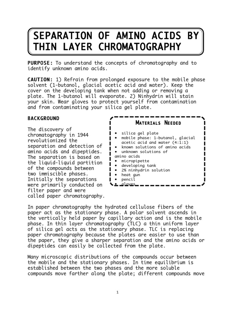 👍 Rf value of amino acids by paper chromatography. What is Paper