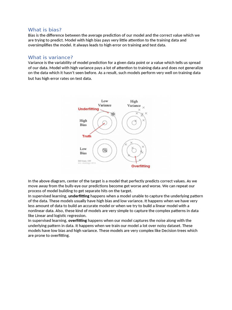 Understanding Bias and Variance in Models | PDF | Data Analysis ...