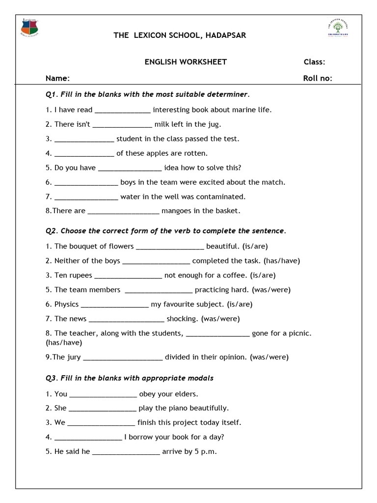 English Worksheet for Lexicon School | PDF | Chess Openings | Chess Theory
