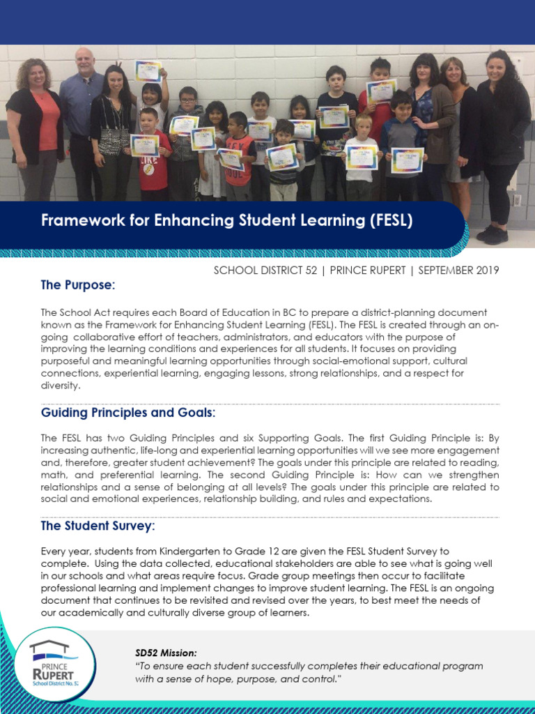 FESL Framework for Student Learning | PDF