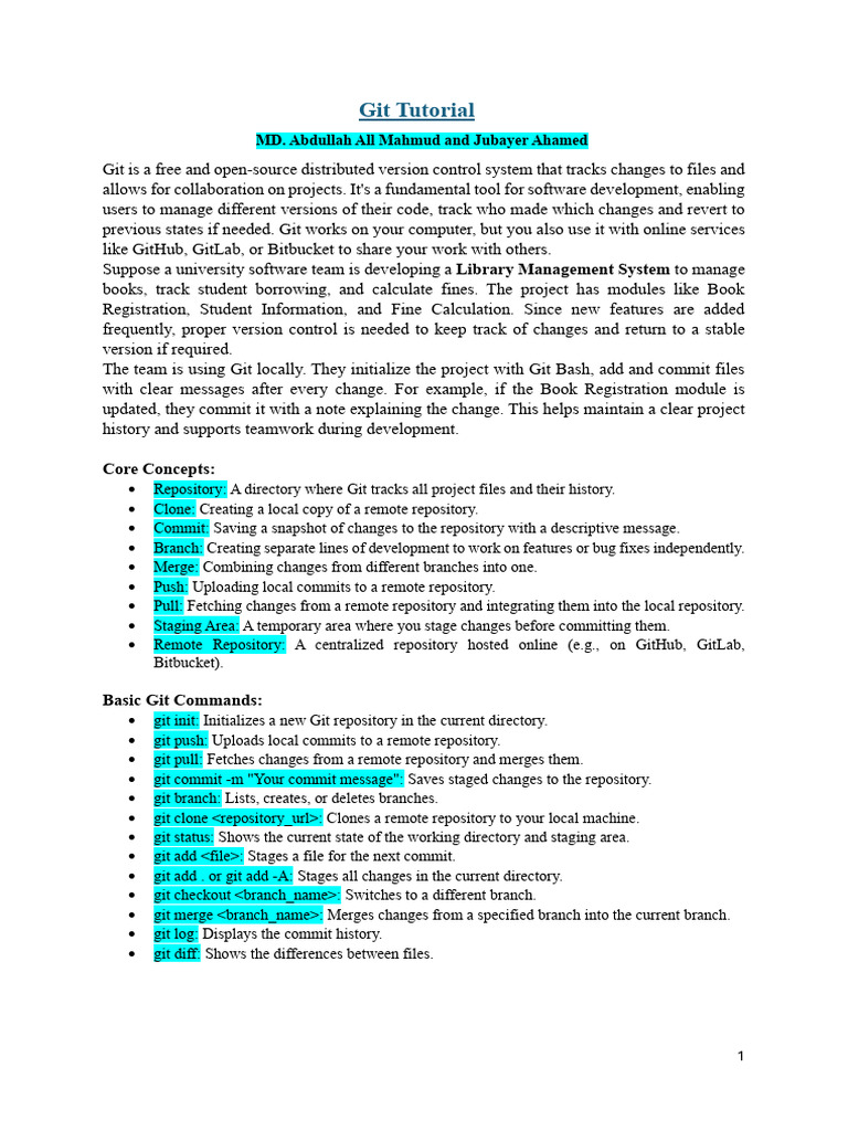 Git Basics: Push and Commit Guide | PDF | Version Control | Software ...