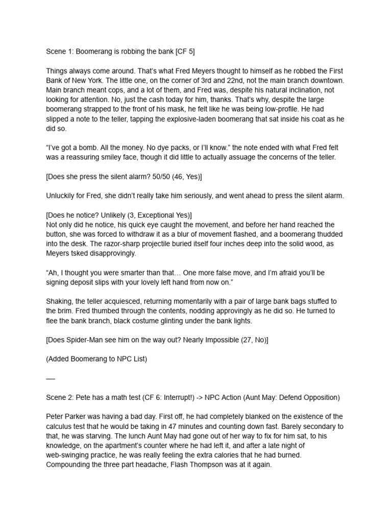 Spider Man Draft | PDF | Spider Man