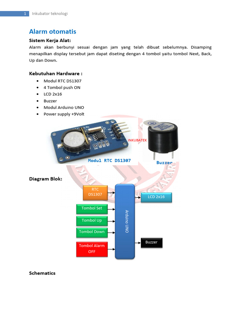 Alarm Otomatis dengan Arduino UNO | PDF