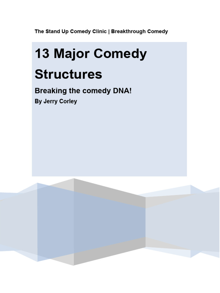 13 Comedy Structures PR | PDF | Irony | Paradox