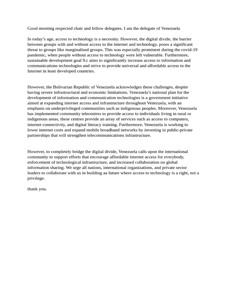 GSL Speech | PDF