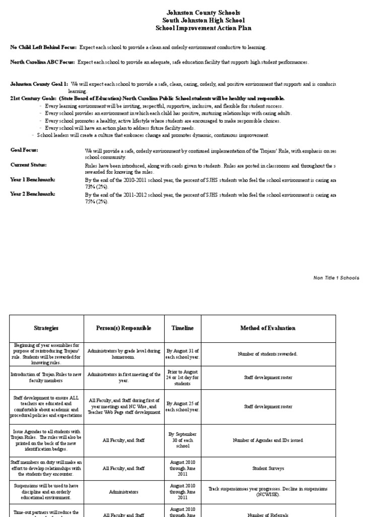 Goal 1 Addendum | PDF | Elementary And Secondary Education Act | No ...