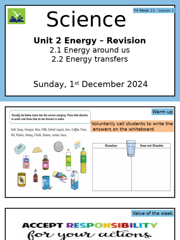 Term-1 Week 13 SCIENCE L1 - Revision | PDF