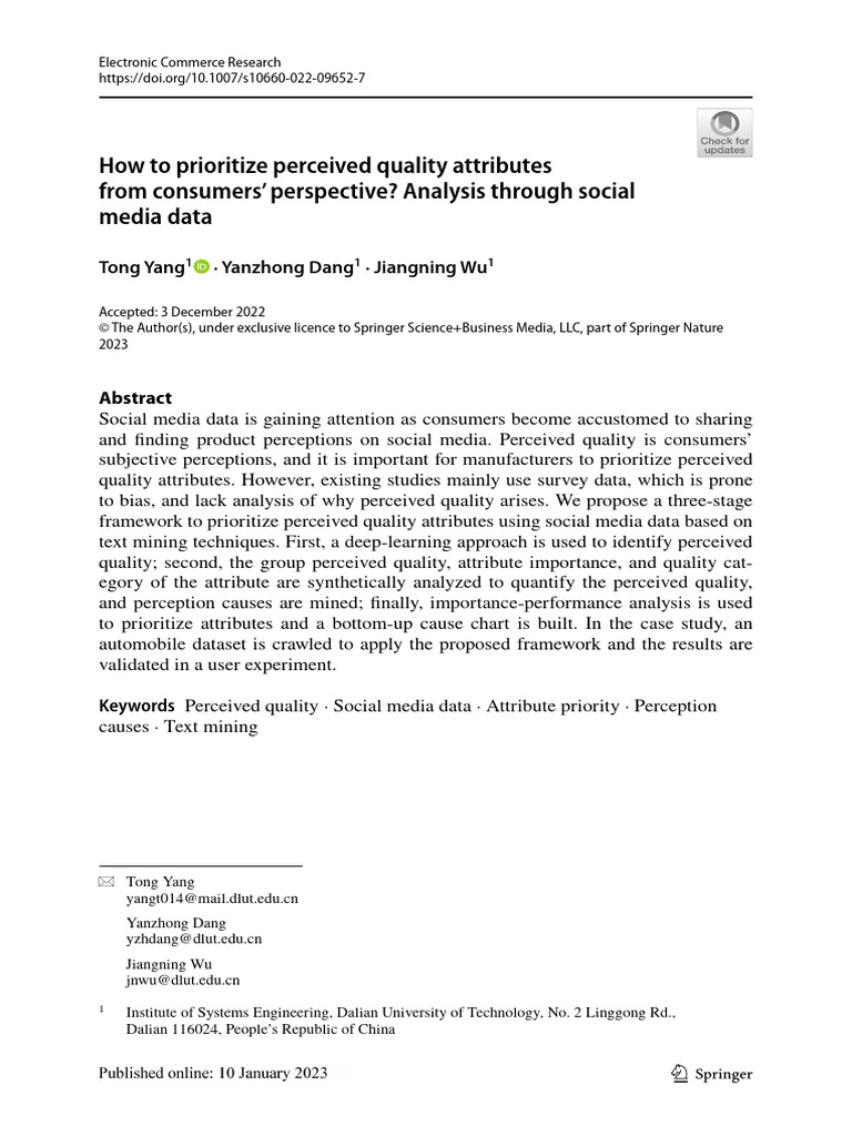 Prioritizing Quality Attributes via Social Media | PDF | Deep Learning ...