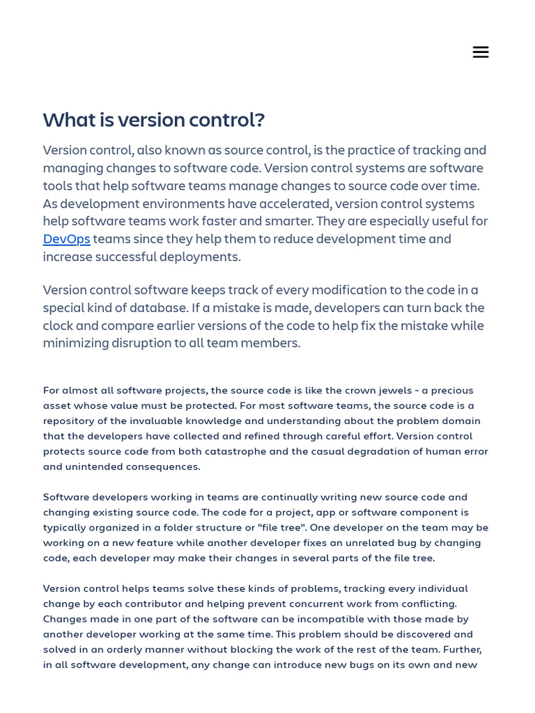 Understanding Version Control in Atlassian | PDF | Version Control ...