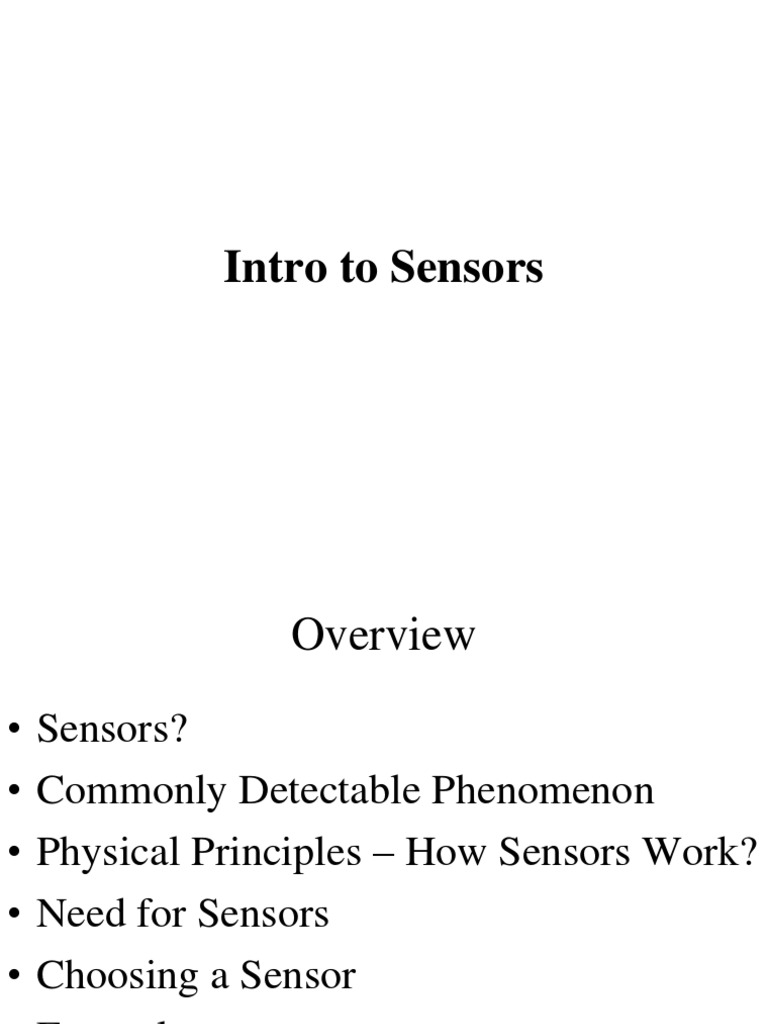 Introduction to Sensor Technology | PDF | Accelerometer | Capacitor