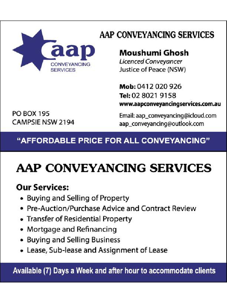 AAP Conveyancing Services | PDF